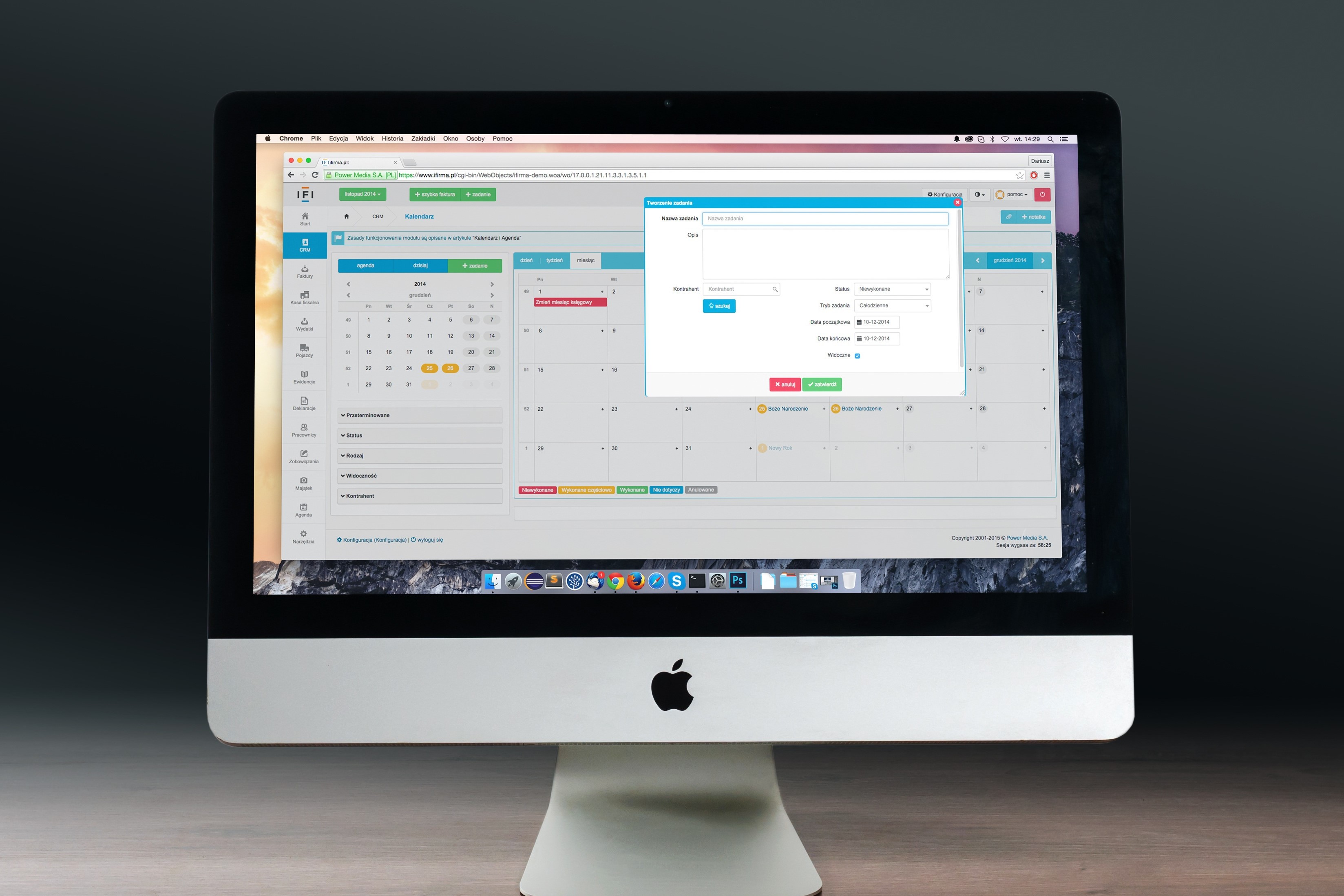 Calendar and deadlines