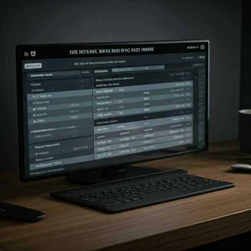 Professional digital accounting desk